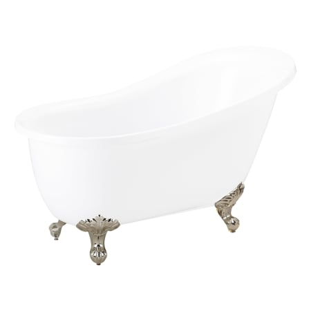 A large image of the Signature Hardware 928279-51-RR White / Brushed Nickel Feet