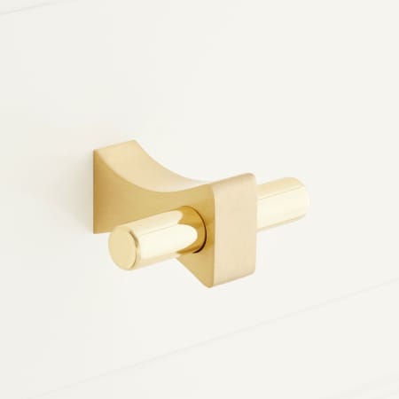 A large image of the Signature Hardware 953012-2 Satin Brass / Polished Brass