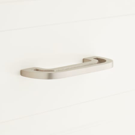 A large image of the Signature Hardware 953114-4 Satin Nickel