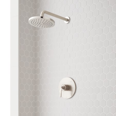 A large image of the Signature Hardware 953359-8-12-1.8-L-LV Brushed Nickel