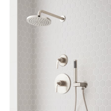 A large image of the Signature Hardware 953362-8-12-1.8-L Brushed Nickel
