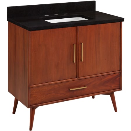 A large image of the Signature Hardware 953364-36-RUMB-8 Golden Ember / Absolute Black