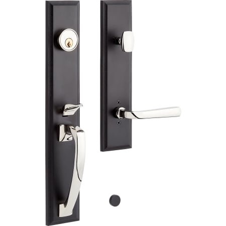 A large image of the Signature Hardware 953385-KE-RH-238 Matte Black / Polished Nickel