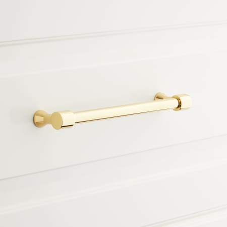 A large image of the Signature Hardware 945977-4 Polished Brass