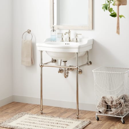 A large image of the Signature Hardware 953524-24 Polished Nickel