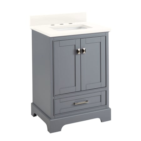 A large image of the Signature Hardware 953527-24-RUMB-8 Gray / Arctic White