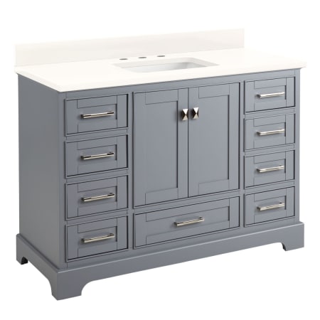 A large image of the Signature Hardware 953527-48-RUMB-8 Gray / Arctic White