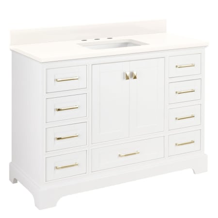 A large image of the Signature Hardware 953528-48-RUMB-8 Soft White / Arctic White
