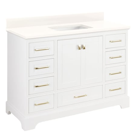 A large image of the Signature Hardware 953528-48-RUMB-0 Soft White / Arctic White