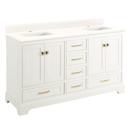 A large image of the Signature Hardware 953528-60-RUMB-1 Soft White / Arctic White