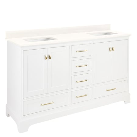 A large image of the Signature Hardware 953528-72-RUMB-0 Soft White / Arctic White
