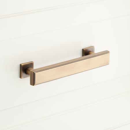 A large image of the Signature Hardware 953560-4 Satin Brass