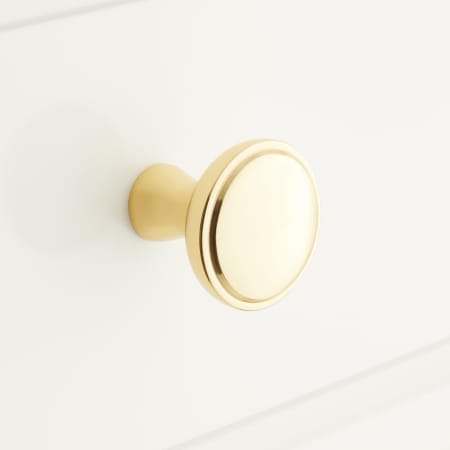 A large image of the Signature Hardware 953574 Polished Brass
