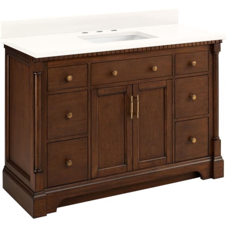 A large image of the Signature Hardware 953831-48-RUMB-8 Antique Coffee / Arctic White