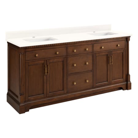 A large image of the Signature Hardware 953831-72-RUMB-1 Antique Coffee / Arctic White