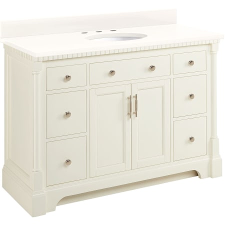 A large image of the Signature Hardware 953832-48-UM-8 White / Arctic White