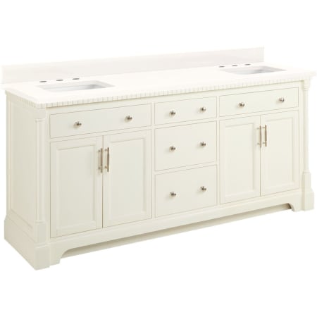 A large image of the Signature Hardware 953832-72-RUMB-8 White / Arctic White