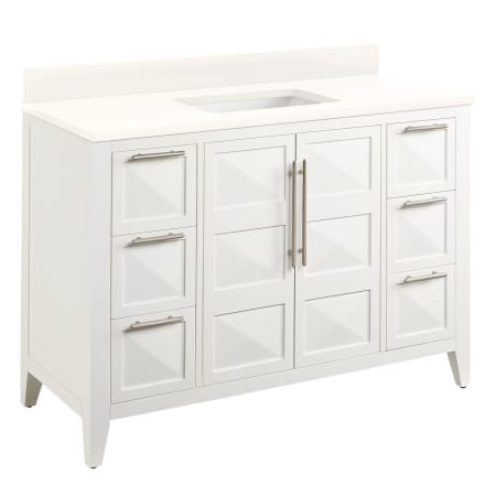 A large image of the Signature Hardware 953860-48-RUMB-0 Bright White / Arctic White