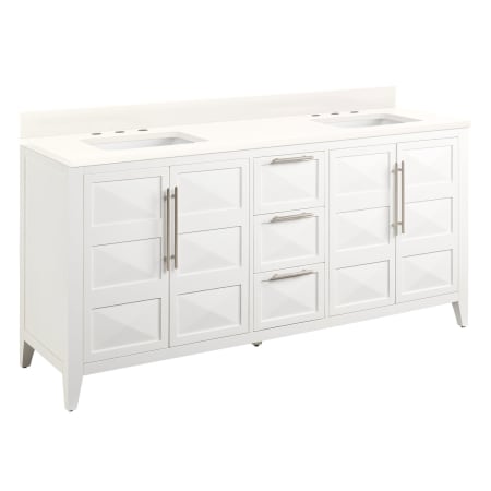 A large image of the Signature Hardware 953860-72-RUMB-8 Bright White / Arctic White