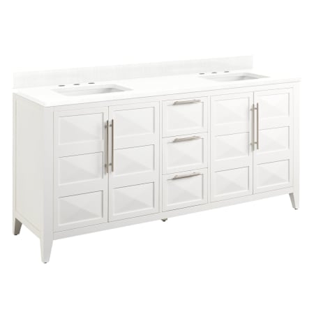 A large image of the Signature Hardware 953860-72-RUMB-8 Bright White / Feathered White