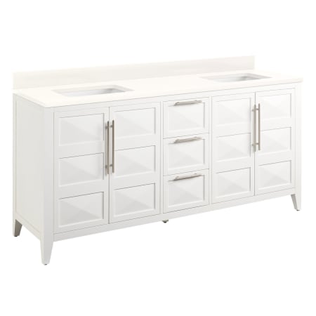 A large image of the Signature Hardware 953860-72-RUMB-0 Bright White / Arctic White