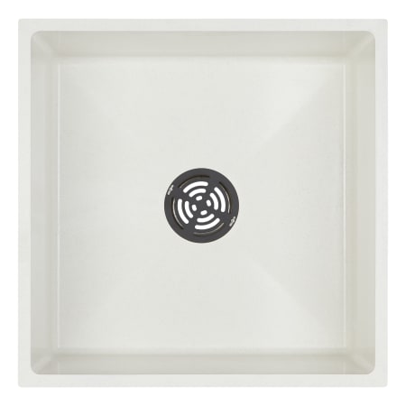 A large image of the Signature Hardware 953879 White / Matte Black Drain
