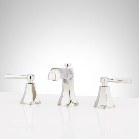 A large image of the Signature Hardware 955082-L Polished Nickel