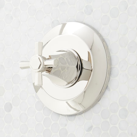 A large image of the Signature Hardware 955084-C-V Polished Nickel