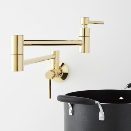 A large image of the Signature Hardware 955096 Polished Brass