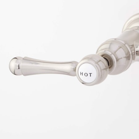 A large image of the Signature Hardware 906112 Signature Hardware-906112-Handle Detail - Brushed Nickel