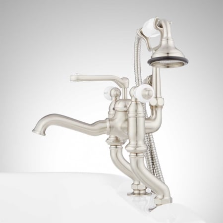 A large image of the Signature Hardware 906537 Signature Hardware-906537-Side View - Brushed Nickel