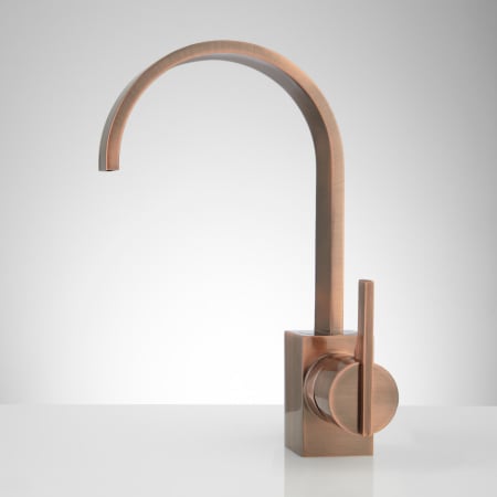 A large image of the Signature Hardware 920379 Side View Copper