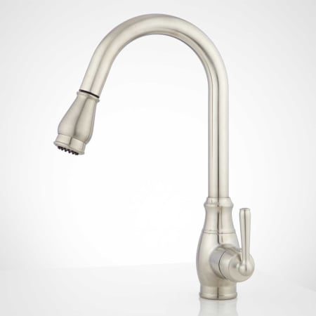 A large image of the Signature Hardware 921264 Signature Hardware-921264-Side View - Brushed Nickel