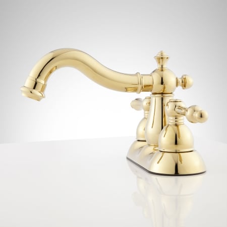 A large image of the Signature Hardware 921913 Signature Hardware-921913-Polished Brass - Side