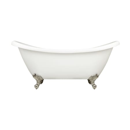 Signature Hardware 415076 White / Polished Brass Feet Rosalind 69" Acrylic Soaking Clawfoot Tub ...
