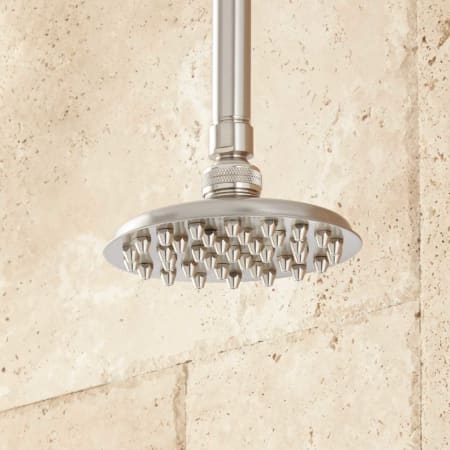 hardware signature shower head trimble system dual nickel hand balanced pressure brushed