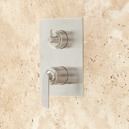 Signature Hardware 414913 Brushed Nickel Trimble Pressure Balanced Shower System with 5.25, 6 ...