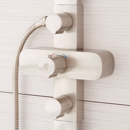 A large image of the Signature Hardware 931424 Signature Hardware-931424-Brushed Nickel Detail