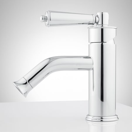 Signature Hardware 422785 Oil Rubbed Bronze Napier Single Hole Bathroom Faucet with Drain ...