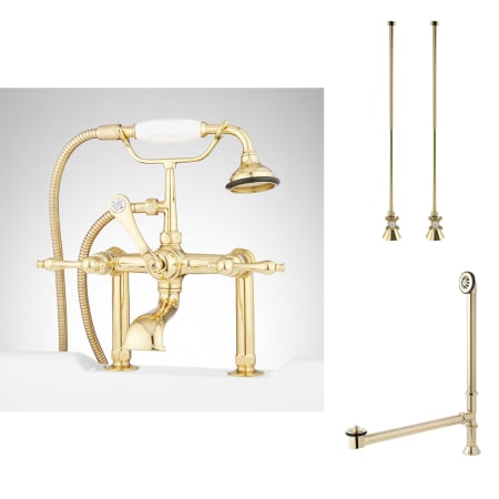 A large image of the Signature Hardware 935655-4 Signature Hardware-935655-4-Polished Brass Contents