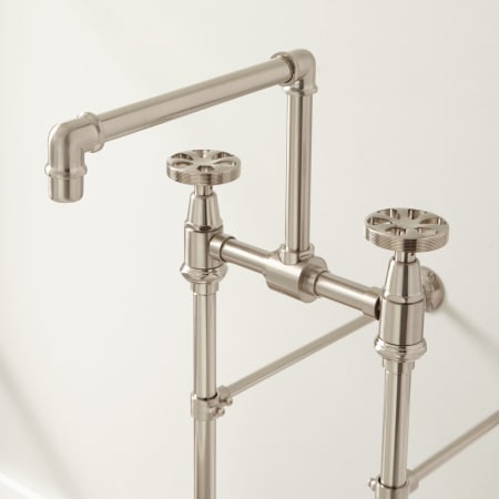 A large image of the Signature Hardware 940006 Signature Hardware-940006-Brushed Nickel Detail