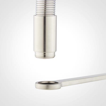 A large image of the Signature Hardware 940019 Signature Hardware-940019-Spout Detail - Brushed Nickel