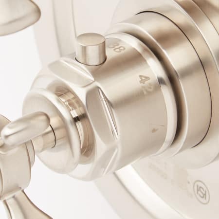 A large image of the Signature Hardware 940598-12-6 Signature Hardware-940598-12-6-Brushed Nickel Temperature Detail