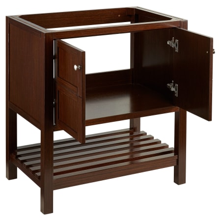 A large image of the Signature Hardware 942014-8 Signature Hardware-942014-8-Vanity Cabinet Base Only Opened View at Angle