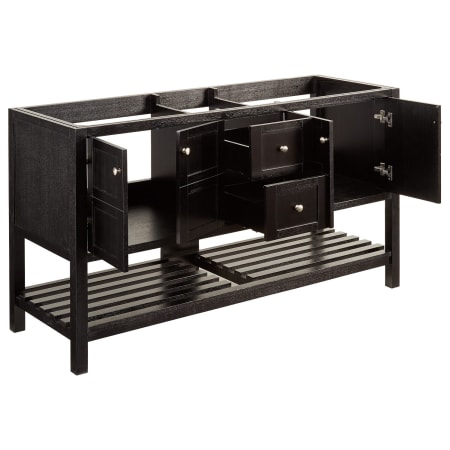 A large image of the Signature Hardware 942023 Signature Hardware-942023-Vanity Cabinet Base Only Opened View at Angle