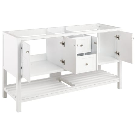 A large image of the Signature Hardware 942024-8 Signature Hardware-942024-8-Vanity Cabinet Base Only Opened View at Angle