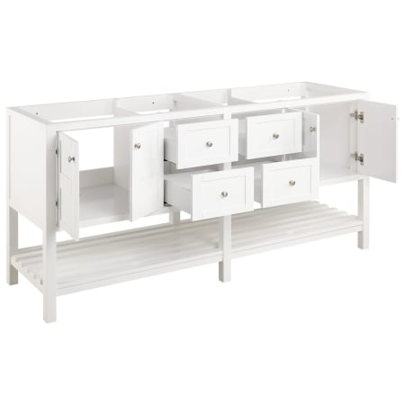 A large image of the Signature Hardware 942025-8 Signature Hardware-942025-8-Vanity Cabinet Base Only Opened View at Angle