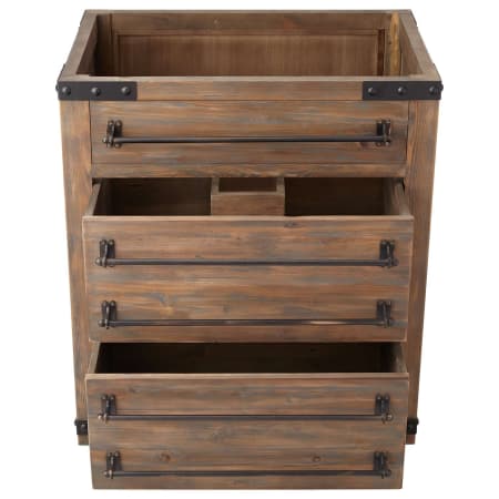 A large image of the Signature Hardware 942173-8 Signature Hardware-942173-8-Vanity Cabinet Base Only Raised Front Open View