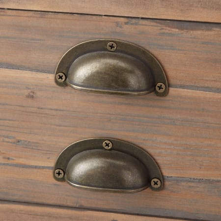 A large image of the Signature Hardware 942212-L Signature Hardware-942212-L-Vanity Cabinet Hardware Detail