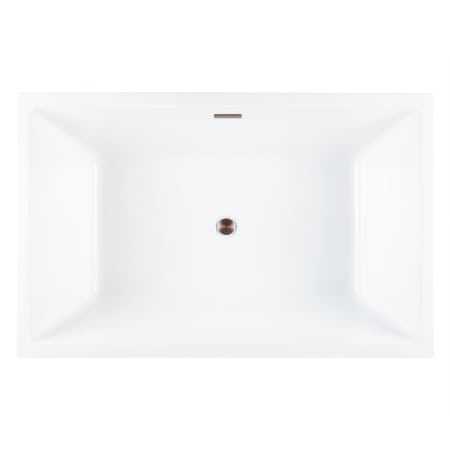 Signature Hardware 442129 White / White Drain 59" Clarissa Acrylic Freestanding Tub with Trim ...